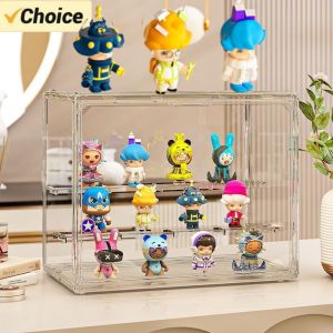 1pc Three Layer Acrylic Display Rack Blind Box Storage BoxLlarge Capacity DustproofFor POP MARTDollHandmadeAnimeCar Model