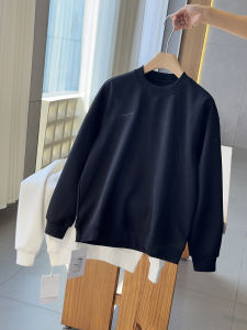 Mens Comfortable round Neck Sweatshirt Letter Embroidery Oversized Fit Hoodie Spring Autumn Style Long Sleeve Youth Fashion