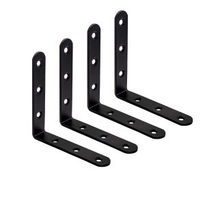 2/4/8pcs Metal L-Shape Brackets 100mmx100mm 90 Degree l Bracket Corner Braces Right Angle Mounts for Wood Shelves Furniture