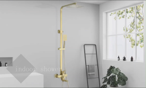 Shower Set 304 Stainless Steel Bathroom Hot and Cold 4 In1 Square Rainfall Mixer With Water Faucet