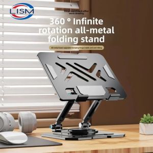 720° Rotatable Tablet Stand Adjustable Foldable Desktop Stand Holder Compatible For 4.7-12 Inch Ipad Pro/Air/Min Laptop Tablet