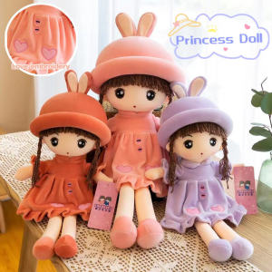 50CM Kids Princess Doll Plush Toy Soft Cute Rabbit Stuffed Toy Sweetheart Doll Birthday Gift for Girl