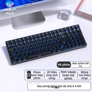 AULA | Bàn Phím Cơ S100 Đục Biên 3 Chế Độ