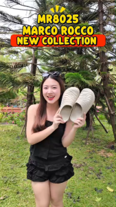 Marco Rocco รองเท้าหัวโตผู้หญิง รองเท้าผู้หญิง วัสดุ EVA ลำลอง แฟชั่น ทนต่อการสึกหรอ พื้นนุ่มมาก ส้นหนา 3.5 ซม MR8025