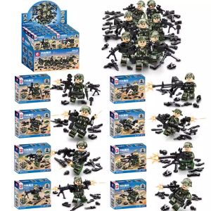 Military Survival Battle Heavy-Armored Engineer Base Armed Anti-Air Position Building Blocks