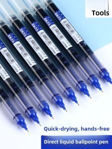 Morning Light Blue Neutral Pen Quick Dry Rollerball Brush Question Pen Full Needle Tube Black Carbon Pen Red Black 0.5MM Pen