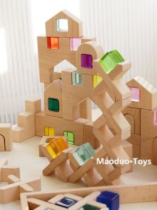 Acrylic Rainbow Transparent Building Blocks