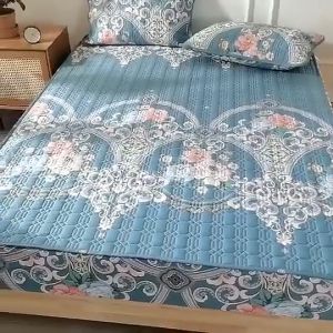 STYLISH100%Waterproof Cotton MattressCover Quilted Cotton Mattress Protective Cover Bed Sheet Embossed Mattress Thick Soft Cushion