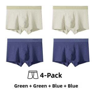 Miiow | Pure Cotton Antibacterial Mens Underwear Breathable Skin-Friendly Flat Angle Pants Comfortable Briefs For Young Men