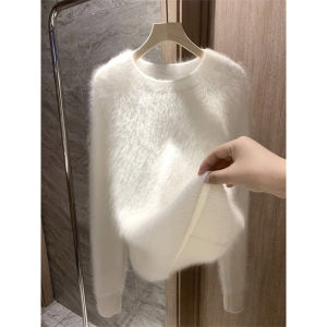 Luxury New Designer Fashionable Loose Lazy Style Imitation Mink Fur Sweater