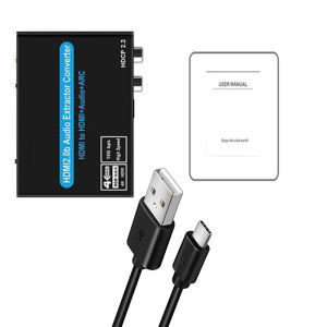 4K 60Hz HDMI Audio Extractor HDMI 2.0 Audio Splitter 5.1CH HDMI to Toslink Stereo Audio+HDMI Video Converter for PS5 Xbox HDTV