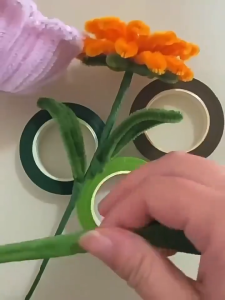 5/10Roll Green Flower Tape Diy Waterproof Flower Shop Elastic Tape Self Stick Green Paper Type Tape