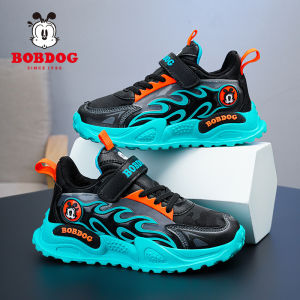 BoBoDuo Boys Running Shoes Leather Surface Breathable Sports Sneakers Spring Autumn New Style Childrens Footwear