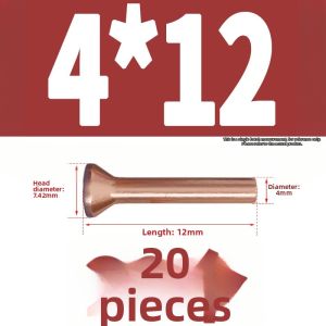 BAIRUITE | Flush Head Solid Red Brass Rivets