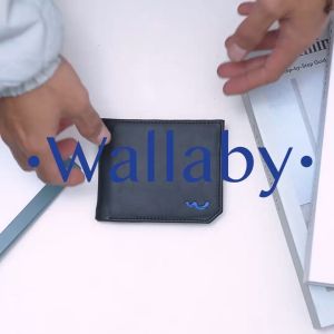 Wallts Wallaby - Dompet Lipat Pria Faux Leather Kulit Hitam Men Wallet
