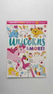 Unicorns & Magical Creatures Colouring Book For Kids with Stickers