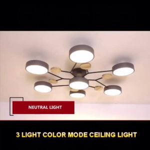 【COD】Modern Nordic Style Chandelier Dimmable Ceiling Light Bedroom Living Room Office Center Lighting Led Pendant Light