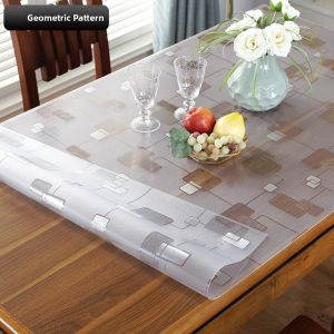 Defasilk | Floral Transparent Durable Waterproof Heat-Resistant Plastic Tablecloth