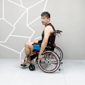 ViN-DY879 Lightweight Wheelchair for Elderly Washable Cushion Self Propelled Armrest Lift Up Compact Aluminum Propelled Wheelchair