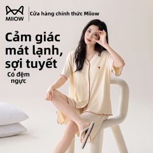 MiiOW | Bộ Đồ Ngủ Nữ Mát Mẻ và Thoáng Khí Bằng Lụa Băng