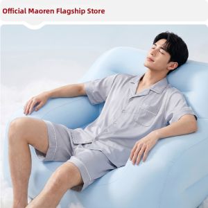 MiiOW | Icy Silk Summer New Thin Short Sleeve Collar Wearable Loungewear