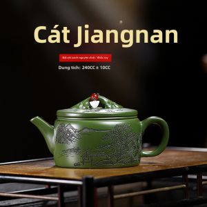 Bộ Trà Đất Nung Yixing Zisha Màu Xanh Đậm