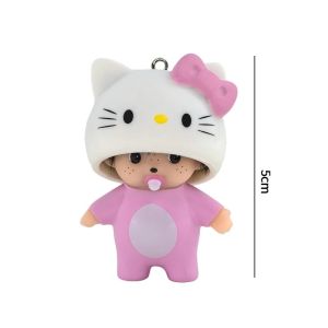 Sanrio | New Action Anime Figure Monchhichi Keychain Hello Kitty Toy Keyring Cute Kitty Keychains for Bags Childrens Day Gift 몬치치 키링 //*