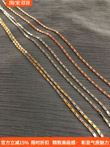 New Arrival Rose Gold 18K Gold Necklace Mens Minimalist Gold Clavicle Chain Womens Platinum Sweater Chain Trendy Necklace Men