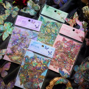 Stickers Punk | Light Vintage Gold Holographic Scrapbooking Stickers