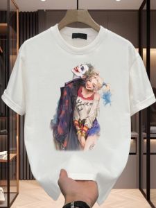 Áo Thun Cotton Cổ Tròn Tay Ngắn in Họa Tiết Hoạt Hình Mùa Hè Thời Trang Đa Năng Cá Tính Áo Thun Nam Chất Lượng Cao Thoáng Khí