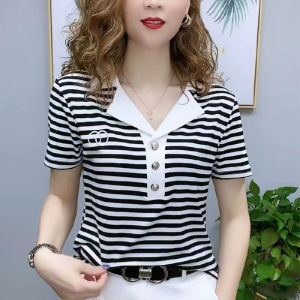 QIAOXIZI | Summer New Large Size Youthful Short Sleeve T-shirt for Women