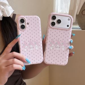 Sanrio | Pink Glitter Star My Melody Phone Case Large Window Lens Protector Shockproof Soft Protective Cover For iPhone 17 16 15 Pro Max
