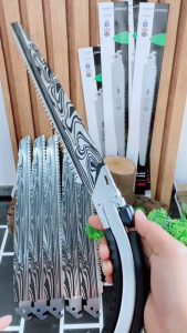 เลื่อยมือเหล็กแมงกานีส เทคโนโลยีเยอรมันลายดามัสกัส เลื่อยไม้ใหญ่ ไม้สด ไม้แห้ง ประหยัดเวลา