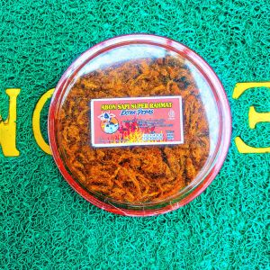 Abon sapi kualitas super original & pedas toples 150gr