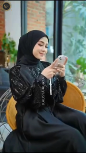 ABAYA MEWAH BAMBOO SILK FADIAH Basic Syari Kabsya Abaya Gamis Hitam Kaftan Saudi / Abaya Bamboo Silk