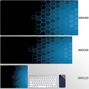 Bandai | Tấm Lót Chuột Cao Su Chống Trượt Hình Học Lớn 90x40cm Thiết Kế Hình Lục Giác Thảm Bàn Làm Việc Lớn Để Đặt Bàn Phím Chơi Game