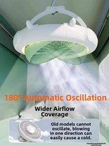 Portable Hanging Wall Mounted Mini Fan USB Charging Quiet Indoor Outdoor Camping Kitchen Mosquito Net Special Small Fan Long Battery Life