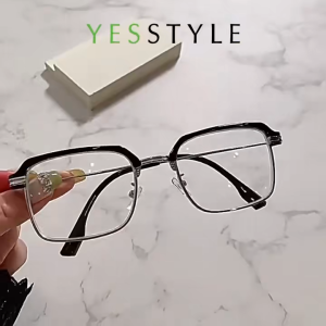 Yesstyle Kacamata Photocromic Bingkai Semi Rimless Lensa Anti UV400 Kacamata Pria Fashion