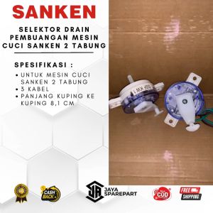 Selektor Drain Pembuangan Mesin Cuci Sanken 2 Tabung - Timer Switch Pembuangan Sanken