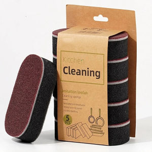 เมจิกฟองน้ํา Scouring Pad สองด้าน Rust Remover แปรงขจัดตะกรันจานหม้อทําความสะอาดเครื่องใช้ในครัวเรือนครัวล้างจานเครื่องมือทําความสะอาด