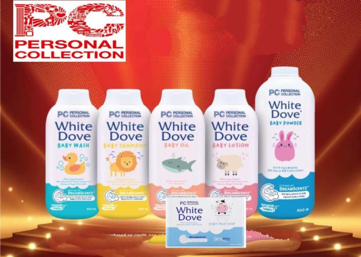Personal Collection White Dove Baby Essentials with DREAMSCENTZ  200mL/g(Bath, Shampoo, Lotion, Oil and Powder) Lazada PH