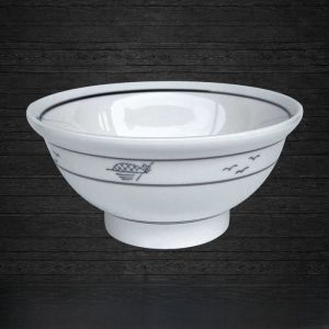 Commercial Thickened Ceramic Noodle Bowl High Footed Edge Protector Old Style Beef Noodle Soup Bowl Large Size Yunnan Rice Noodles