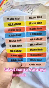 Stiker Nama Sablon Label isi 60 Pcs Untuk Di kain Kaos Sablon Setrika custom Nama karak ter kartun Anomali Animasi Film