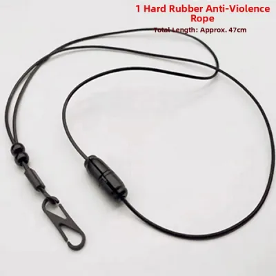 High-Quality Basketball Referee Whistle Lanyard Anti-Sweat Anti-Violence Steel Wire Short Whistle with Rope Silicone Rope