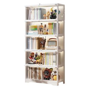 CHUJUN | Kệ Sách Kính Acrylic Narrow với Cửa để Trưng Bày và Lưu Trữ Chống Bụi