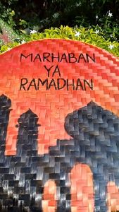 Tampah Bambu Dekorasi Ramadhan: Diameter 50cm & Lukis Tema Ramadhan