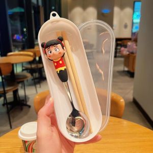 Thìa Bằng Thép Không Gỉ 304 Hoạt Hình Dễ Thương Sáng Tạo Cho Trẻ Em Thìa Ăn Và Dùng Để Ăn Súp Thìa Eatable NoEnName_Null Thương Hiệu