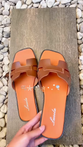 LUSELA Sandal Wanita Flat Selop Simple Size 37-40