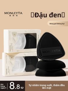 MONLEYTA | Bông trang điểm dạng bột Black Pineapple siêu mềm dùng cho kem nền và khô 2 trong 1 không thấm nước dùng riêng cho bông trang điểm Cotton Candy