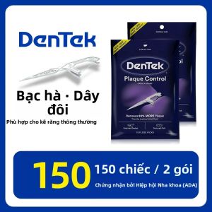 Dentek | Tăm Chỉ Bạc Hà Fluoride Siêu Mảnh Không Chứa PFAS
